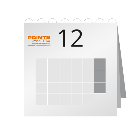 12 Blatt Wandkalender mit Deckblatt