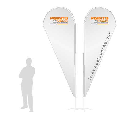 Beachflag Drop Austauschdruck | Large (350 cm) | beidseitig bedruckt