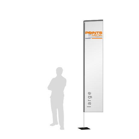 Beachflag Rechteck | Large (400 cm) | einseitig bedruckt
