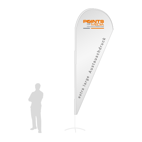 Beachflag Drop Austauschdruck | Extra Large (460 cm) | einseitig bedruckt