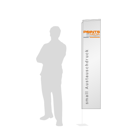 Beachflag Rechteck Austauschdruck | Small (200 cm) | einseitig bedruckt