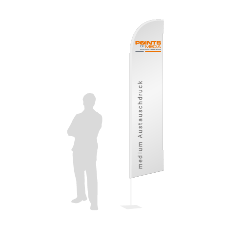 Beachflag Wind Austauschdruck | Medium (320 cm) | einseitig bedruckt
