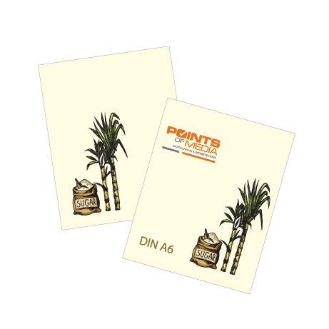Flyer aus Zuckerrohr | DIN A6 | beidseitig bedruckt