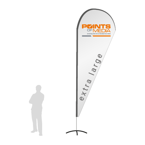 Beachflag Drop | Extra Large (460 cm) | einseitig bedruckt