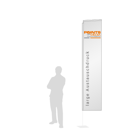 Beachflag Rechteck Austauschdruck | Large (400 cm) | einseitig bedruckt