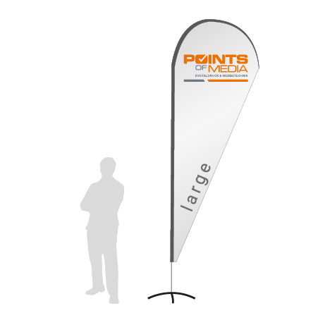 Beachflag Drop | Large (350 cm) | einseitig bedruckt